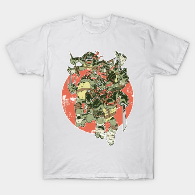 Old School Ninja Turtles T-Shirt by Yardleyart